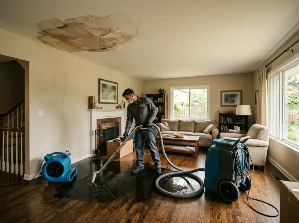 attic-pipe-burst-ceiling-drip-008 — frequently asked questions, Water Damage Restoration & Carpet Care in Hampshire, IL